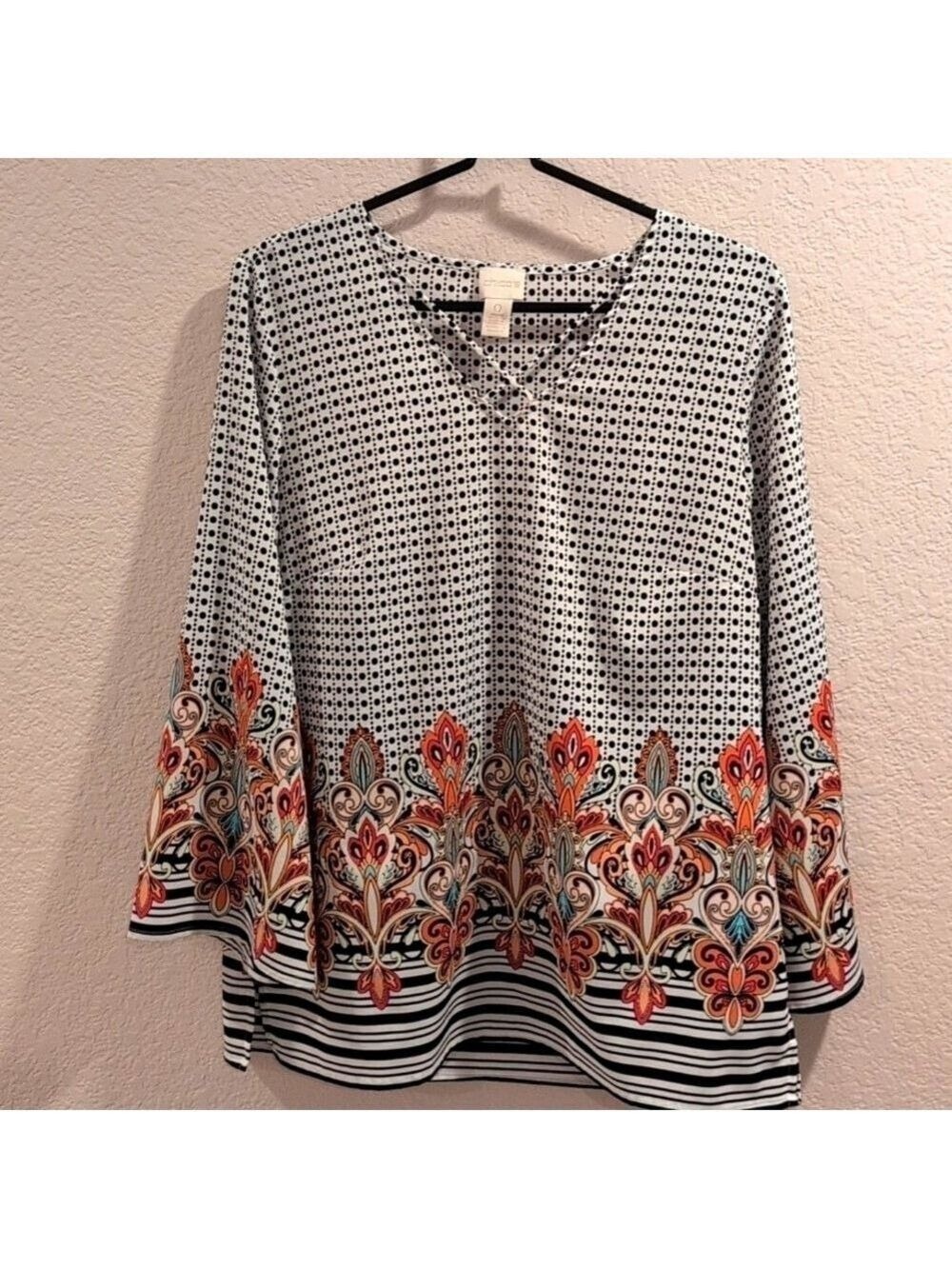 Chico's Long Sleeve Blouse Size 0 XS